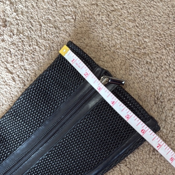 Aquatalia Black Leather Stretch Zip Up Riding Boots with Buckle - Picture 9 of 9